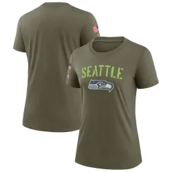 Seattle Seahawks Legend Women's 2022 Salute To Service T-Shirt (Olive)