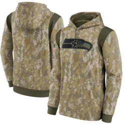 Seattle Seahawks Men's 2021 Salute to Service Therma Performance Pullover Hoodie (Camo)