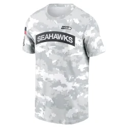 Seattle Seahawks Men's 2024 Salute To Service Performance T-Shirt (Arctic Camo)