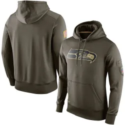 Seattle Seahawks Men's Salute to Service KO Performance Hoodie (Olive)