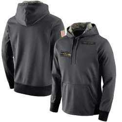Seattle Seahawks Men's Salute to Service Player Performance Hoodie (Anthracite)