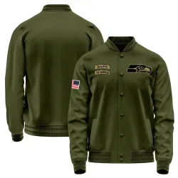 Seattle Seahawks Men's Salute to Service Sideline Performance Jacket (Olive)