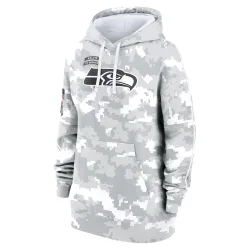 Seattle Seahawks Women's 2024 Salute To Service Club Fleece Pullover Hoodie (Arctic Camo)