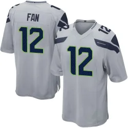 12th Fan Seattle Seahawks Game Men's Alternate Jersey (Gray)