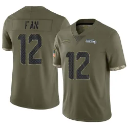 12th Fan Seattle Seahawks Limited Men's 2022 Salute To Service Jersey (Olive)