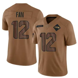 12th Fan Seattle Seahawks Limited Men's 2023 Salute To Service Jersey (Brown)