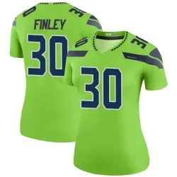 AJ Finley Seattle Seahawks Legend Women's Color Rush Neon Jersey (Green)