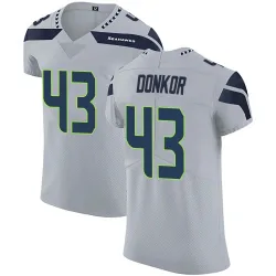 Aaron Donkor Seattle Seahawks Elite Men's Alternate Vapor Untouchable Jersey (Gray)