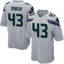 Aaron Donkor Seattle Seahawks Game Men's Alternate Jersey (Gray)
