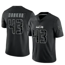 Aaron Donkor Seattle Seahawks Limited Men's Reflective Jersey (Black)
