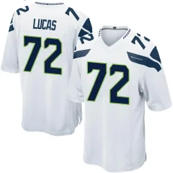Abraham Lucas Seattle Seahawks Game Men's Jersey (White)