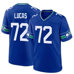 Abraham Lucas Seattle Seahawks Game Men's Throwback Jersey (Royal)