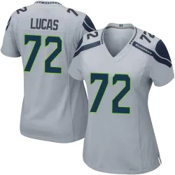 Abraham Lucas Seattle Seahawks Game Women's Alternate Jersey (Gray)