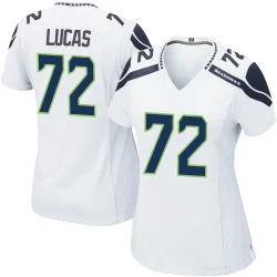Abraham Lucas Seattle Seahawks Game Women's Jersey (White)