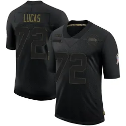 Abraham Lucas Seattle Seahawks Limited Men's 2020 Salute To Service Jersey (Black)