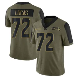 Abraham Lucas Seattle Seahawks Limited Men's 2021 Salute To Service Jersey (Olive)
