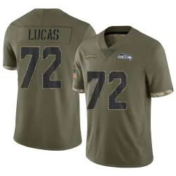 Abraham Lucas Seattle Seahawks Limited Men's 2022 Salute To Service Jersey (Olive)