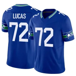 Abraham Lucas Seattle Seahawks Limited Men's Throwback Vapor F.U.S.E. Jersey (Royal)