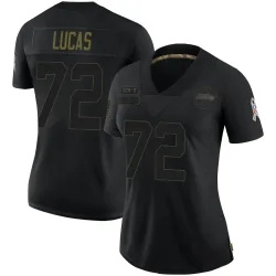 Abraham Lucas Seattle Seahawks Limited Women's 2020 Salute To Service Jersey (Black)