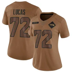 Abraham Lucas Seattle Seahawks Limited Women's 2023 Salute To Service Jersey (Brown)