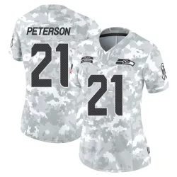 Adrian Peterson Seattle Seahawks Limited Women's 2024 Salute to Service Jersey (Arctic Camo)