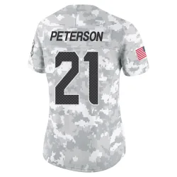 Adrian Peterson Seattle Seahawks Limited Women's 2024 Salute to Service Jersey (Arctic Camo)