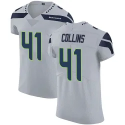 Alex Collins Seattle Seahawks Elite Men's Alternate Vapor Untouchable Jersey (Gray)