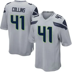 Alex Collins Seattle Seahawks Game Men's Alternate Jersey (Gray)