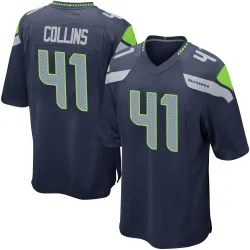 Alex Collins Seattle Seahawks Game Men's Team Color Jersey (Navy)
