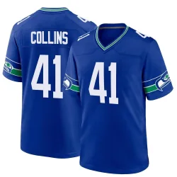 Alex Collins Seattle Seahawks Game Men's Throwback Jersey (Royal)