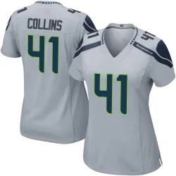 Alex Collins Seattle Seahawks Game Women's Alternate Jersey (Gray)