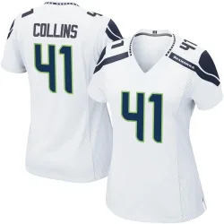 Alex Collins Seattle Seahawks Game Women's Jersey (White)