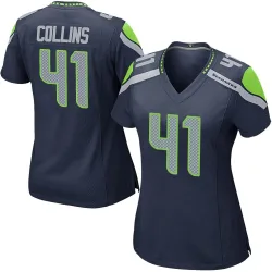 Alex Collins Seattle Seahawks Game Women's Team Color Jersey (Navy)