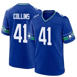 Alex Collins Seattle Seahawks Game Youth Throwback Jersey (Royal)
