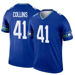 Alex Collins Seattle Seahawks Legend Men's Throwback Jersey (Royal)