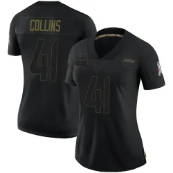 Alex Collins Seattle Seahawks Limited Women's 2020 Salute To Service Jersey (Black)