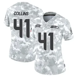 Alex Collins Seattle Seahawks Limited Women's 2024 Salute to Service Jersey (Arctic Camo)