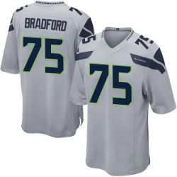 Anthony Bradford Seattle Seahawks Game Men's Alternate Jersey (Gray)