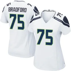 Anthony Bradford Seattle Seahawks Game Women's Jersey (White)
