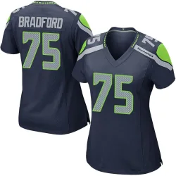 Anthony Bradford Seattle Seahawks Game Women's Team Color Jersey (Navy)