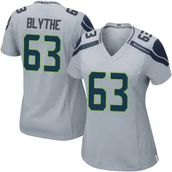 Austin Blythe Seattle Seahawks Game Women's Alternate Jersey (Gray)