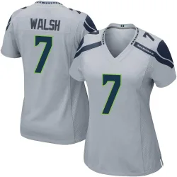 Blair Walsh Seattle Seahawks Game Women's Alternate Jersey (Gray)