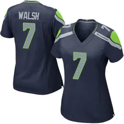 Blair Walsh Seattle Seahawks Game Women's Team Color Jersey (Navy)