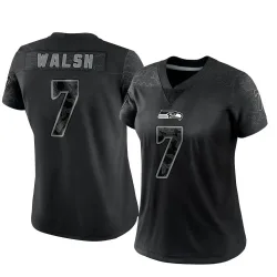 Blair Walsh Seattle Seahawks Limited Women's Reflective Jersey (Black)