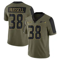 Brady Russell Seattle Seahawks Limited Men's 2021 Salute To Service Jersey (Olive)