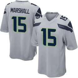 Brandon Marshall Seattle Seahawks Game Men's Alternate Jersey (Gray)