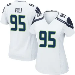 Brandon Pili Seattle Seahawks Game Women's Jersey (White)
