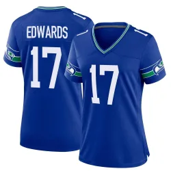 Braylon Edwards Seattle Seahawks Game Women's Throwback Jersey (Royal)