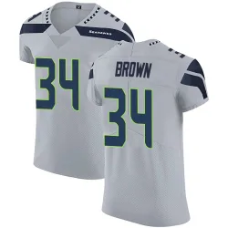 Brittain Brown Seattle Seahawks Elite Men's Alternate Vapor Untouchable Jersey (Gray)