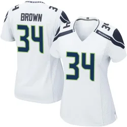 Brittain Brown Seattle Seahawks Game Women's Jersey (White)